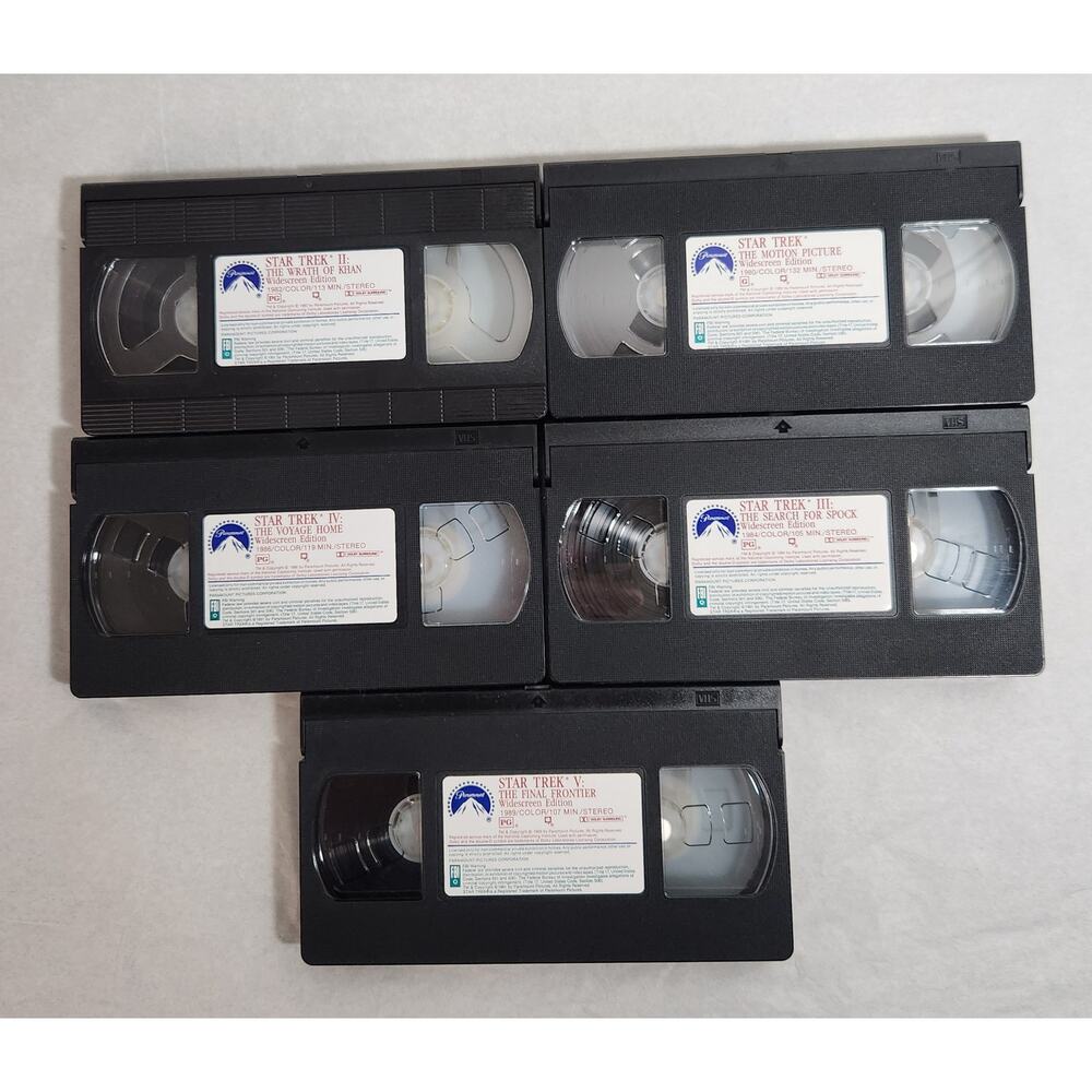Star Trek 25th Anniversary 5 Movie VHS Box Set 12962-12966 Widescreen VG++ - Picture 4 of 7